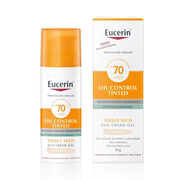 Eucerin Sun Oil Control Gel Creme Tinted Claro FPS 70 50ml - Image 4