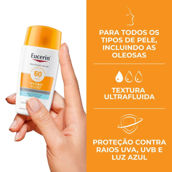 Eucerin Sun Hydro Fluid Protetor Solar Facial FPS 60 50ml - Image 6