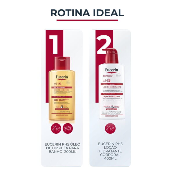 Eucerin PH5 Óleo de Limpeza Para Banho 200ml Necessidades da pele - Image 3