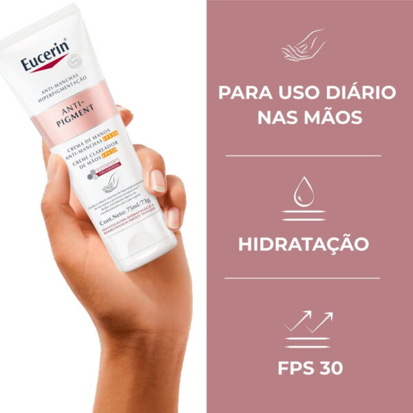 Eucerin Anti-Pigment Creme Clareador de Mãos FPS30 75ml - Image 3